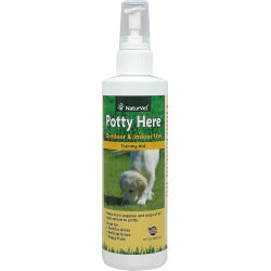 NaturVet – Potty Here Training Aid Spray – Attractive Scent Helps Train Puppies & Dogs Where to Potty – Formulated for Indoor & Outdoor Use – 8oz - Image 1