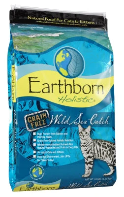 Earthborn Holistic Grain-Free Wild Sea Catch Salmon & Herring Natural Dry Cat Food, 12.5 lb - Image 1
