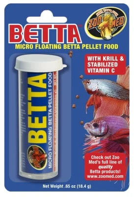 Zoo Med Betta Micro Floating Betta Pellet Betta Fish Food  .65 Oz - Image 1
