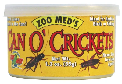 Zoo Med Laboratories Can O? Crickets for Most Lizards  Turtles  Fish  Birds & Small Animals Food 1.2 Oz - Image 1
