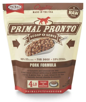 Primal 4lb Pronto Pork Dog - Image 1