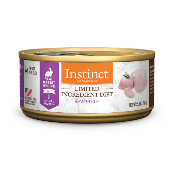 Instinct Limited Ingredient Diet Grain-Free Pate Real Rabbit Recipe Canned Cat Food 5.5oz Can - Image 1