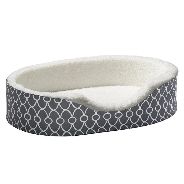 MidWest Homes for Pets Orthoperdic Egg-Crate Nesting Pet Bed For Small Dogs - Fabric Protector - Medium Gray - Image 1