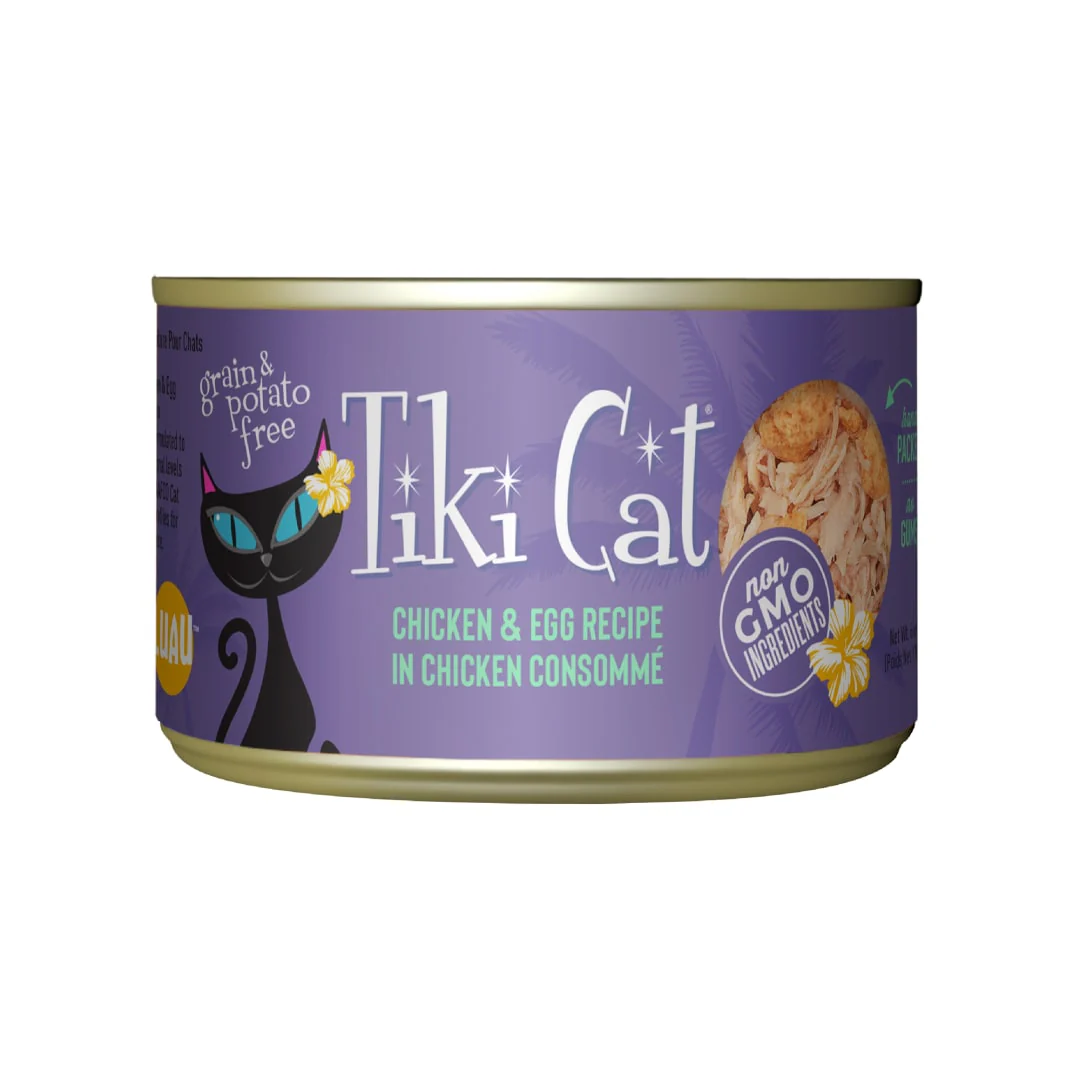 Tiki Cat Luau Wet Cat Food Chicken & Egg 6oz Can - Image 1