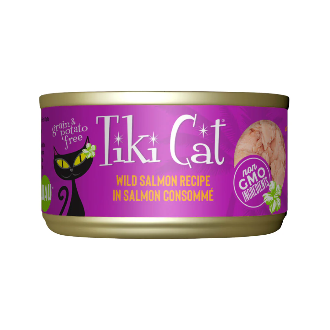 Tiki Cat Luau Wet Cat Food Wild Salmon 2.8oz Can - Image 1
