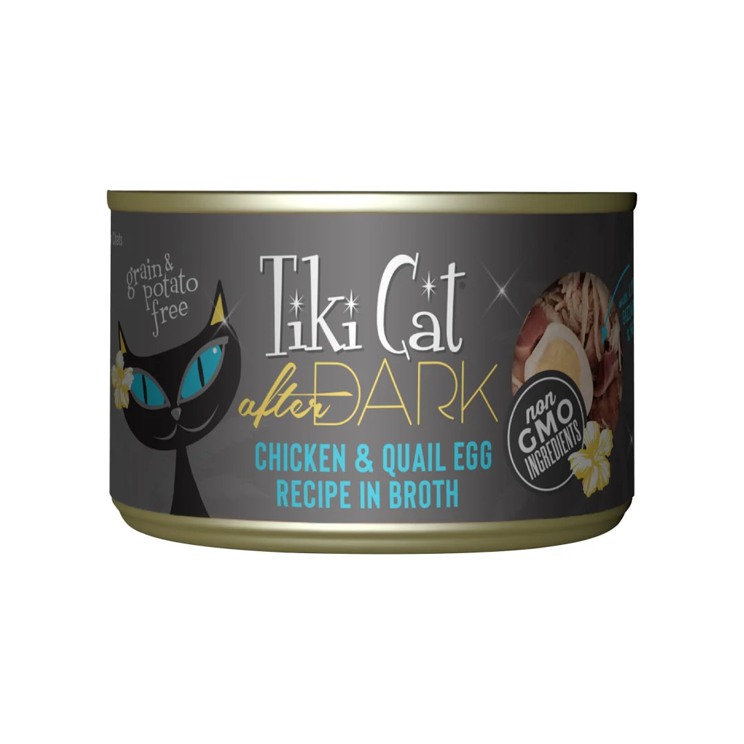 Tiki Cat After Dark Wet Cat Food, Chicken & Quail Egg, 5.5oz Can - Image 1