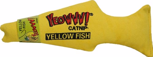 Yeowww! Yellow Fish Catnip Toy - Image 1