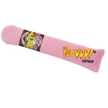 Yeowww! Cigar Pink Catnip Cat Toy - Image 1