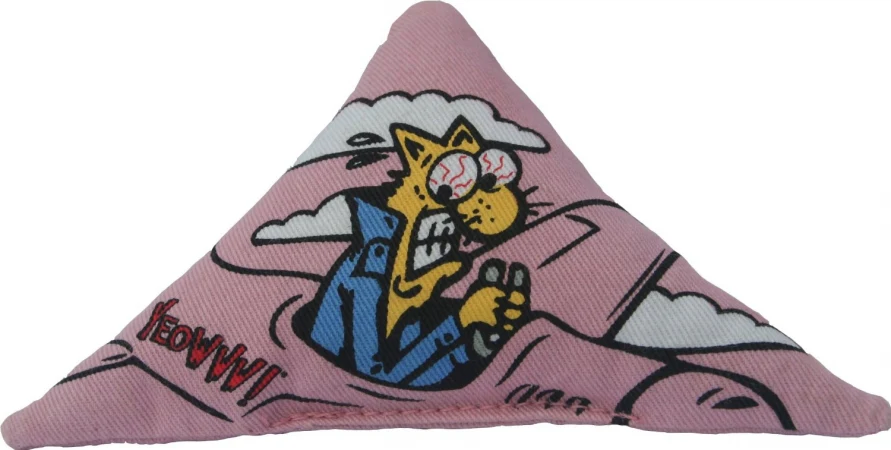 Yeowww! Purr-Muda Triangle Pink Catnip Cat Toy - Image 1