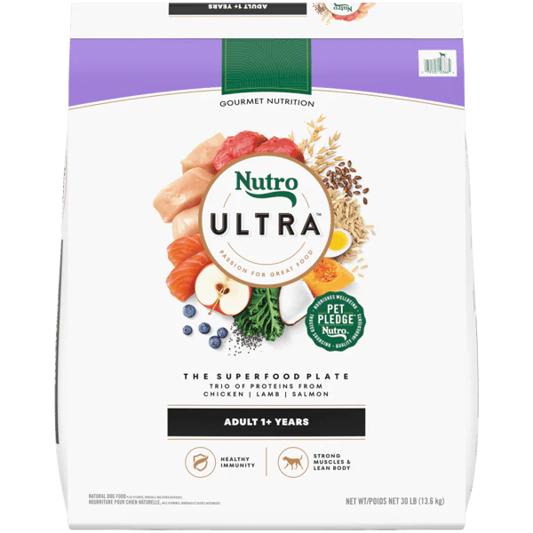 Nutro Ultra Dry Dog Food Adult Formula 30lb bag - Image 1