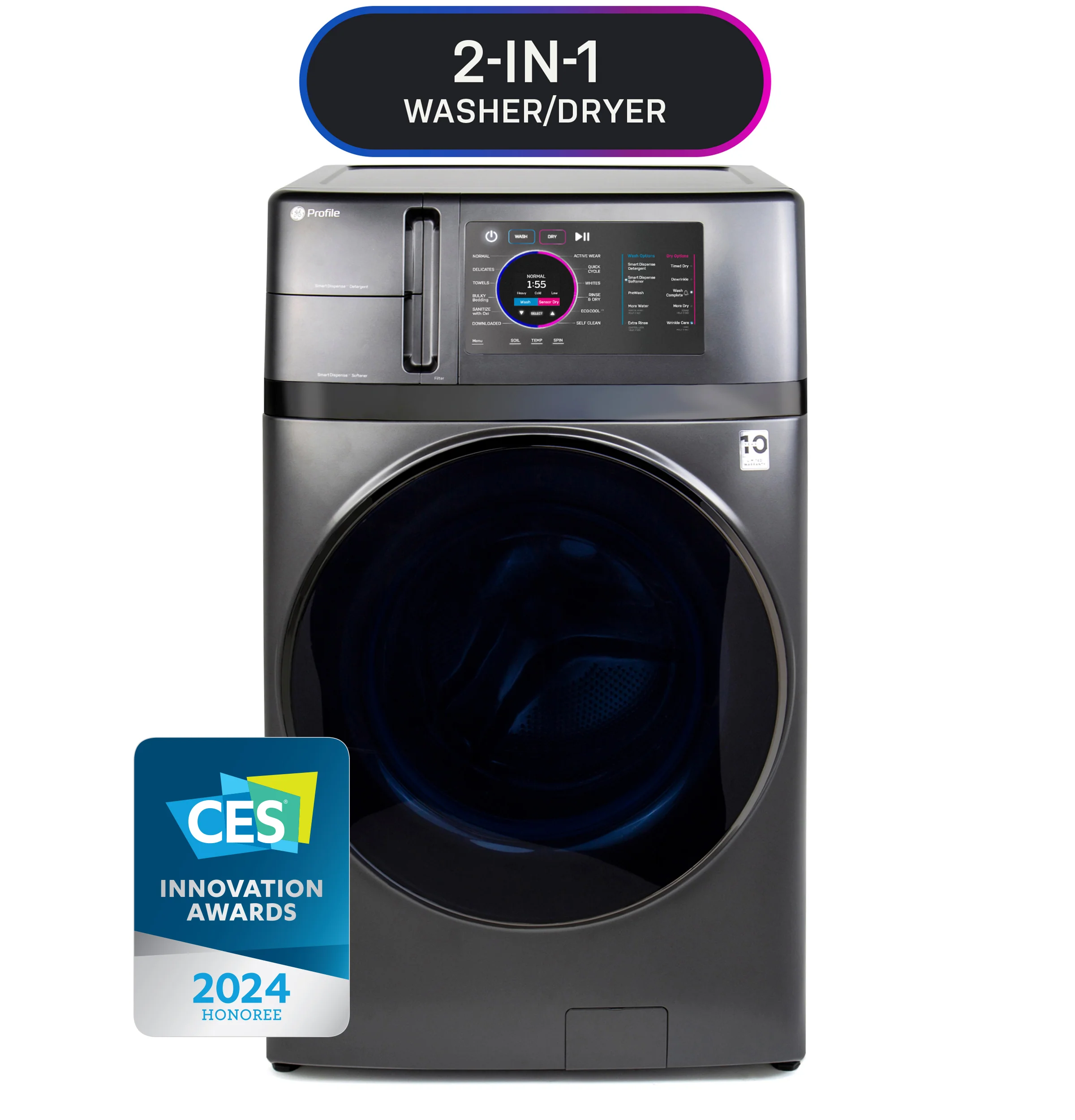 PFQ97HSPVDS GE PROFILE™ ENERGY STAR® 4.8 CU. FT. CAPACITY ULTRAFAST COMBO