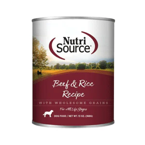 NutriSource Beef & Rice Canned Dog Food  12.3oz - Image 1