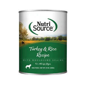 NutriSource Turkey & Rice Canned Dog Food  12.3oz - Image 1