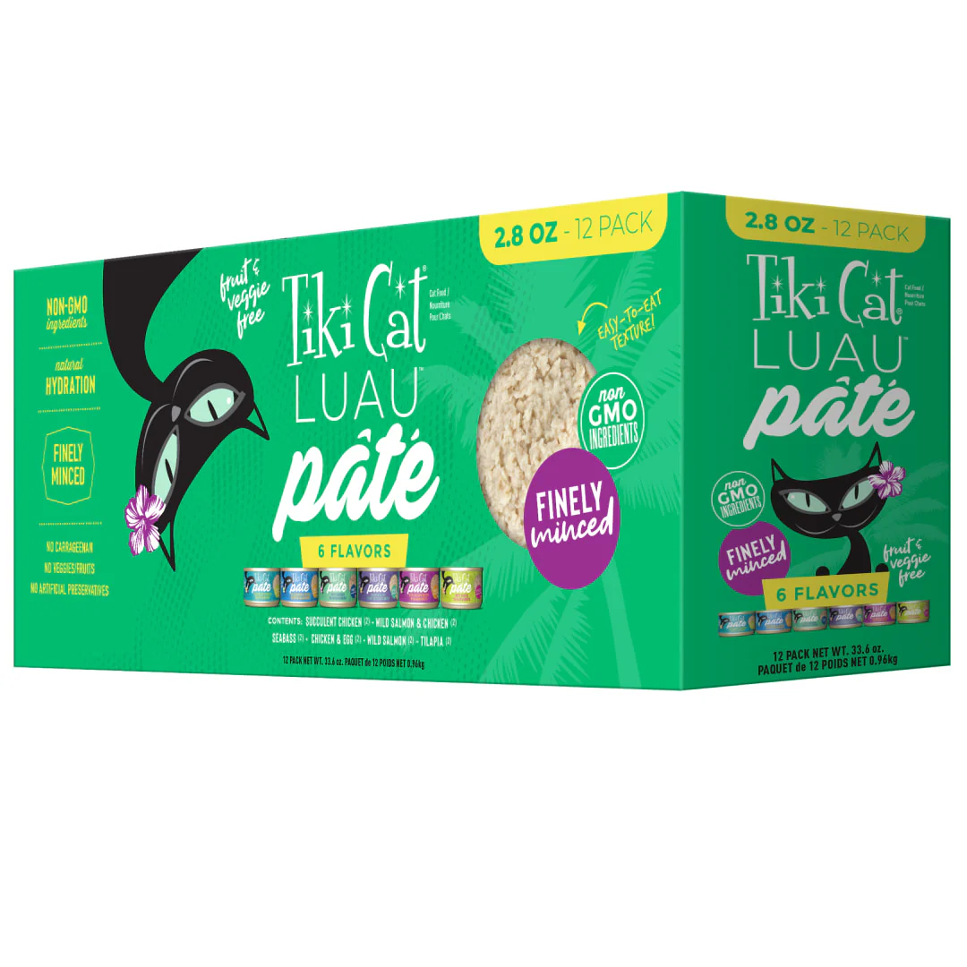 Tiki Cat Luau Pâté Wet Cat Food, Variety Pack, 2.8 oz. Can - Image 1