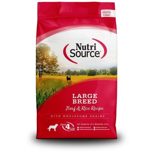 Nutri Source Large Breed Beef & Rice Recipe 26 lb - Image 1