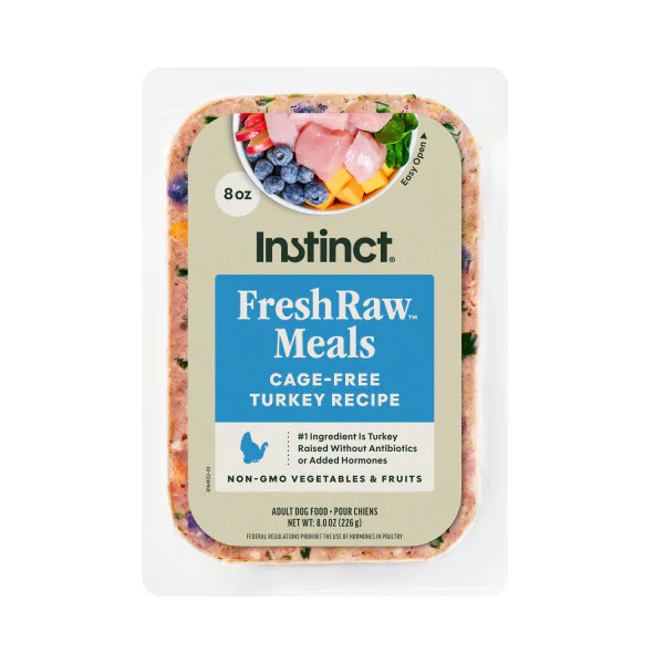 FreshRaw Meals Cage-Free Turkey Recipe Dog Food 8oz Clear Plastic Tray - Image 1
