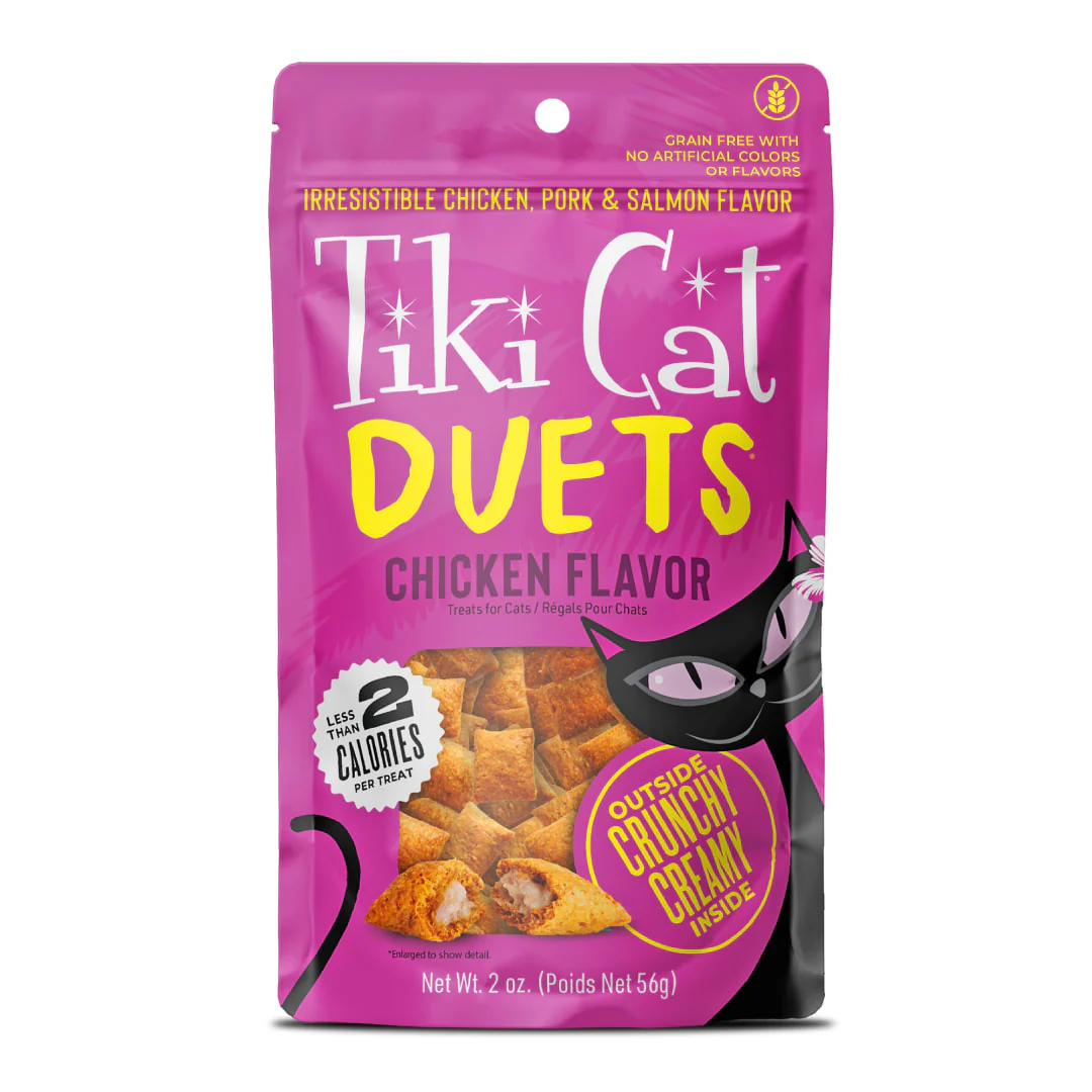 Tiki Cat Duets Cat Treats Chicken Flavor 2oz Pouch - Image 1