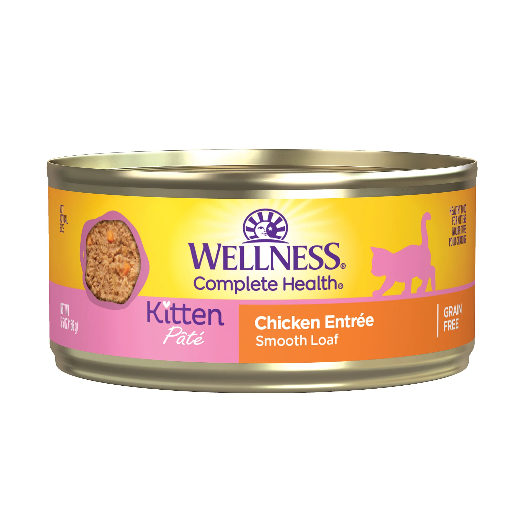 Wellness Complete Health Kitten Canned Wet Cat Food Chicken Entree Recipe 5.5 oz Can - Image 1