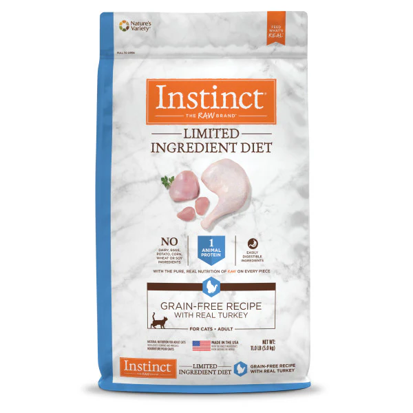 Instinct Limited Ingredient Diet Grain-Free Recipe with Real Turkey Dry Cat Food 11lb Bag - Image 1