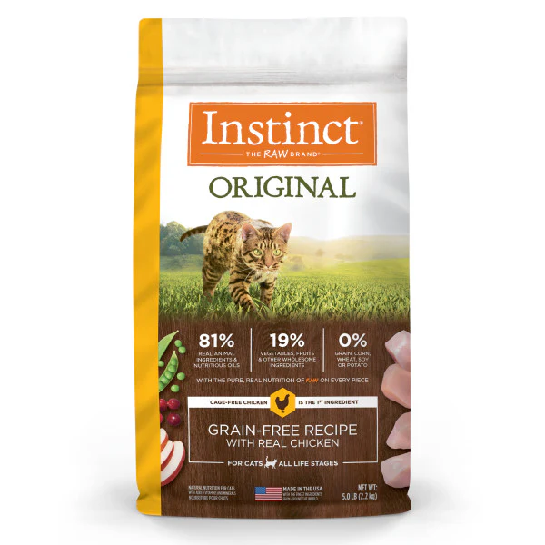 Instinct Original Grain-Free Recipe with Real Chicken Dry Cat Food 5lb Bag - Image 1