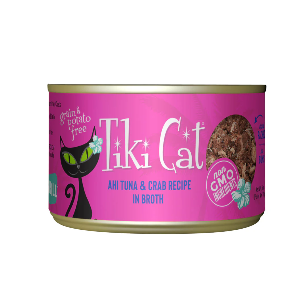 Tiki Cat Grill Wet Cat Food Ahi Tuna & Crab 6oz Can - Image 1