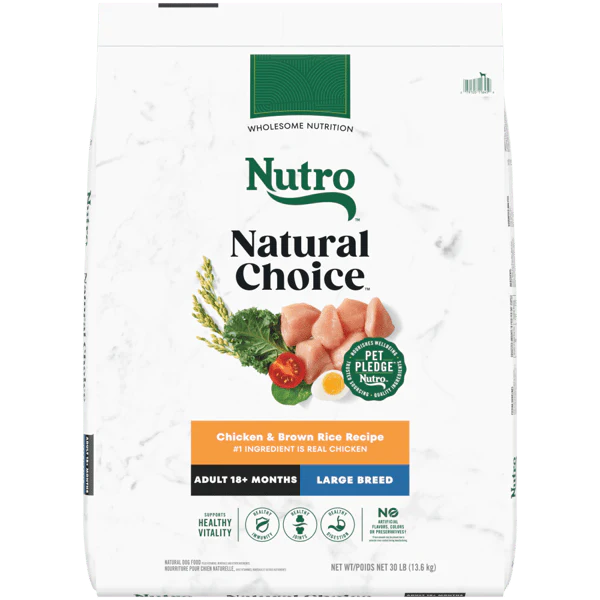 Nutro Natural Choice Dry Dog Food Large Breed Adult Chicken & Brown Rice Recipe 30lb bag - Image 1