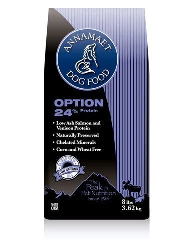 Annamaet Original Option Dog Food 24% Protein Salmon & Brown Rice 12lb - Image 1