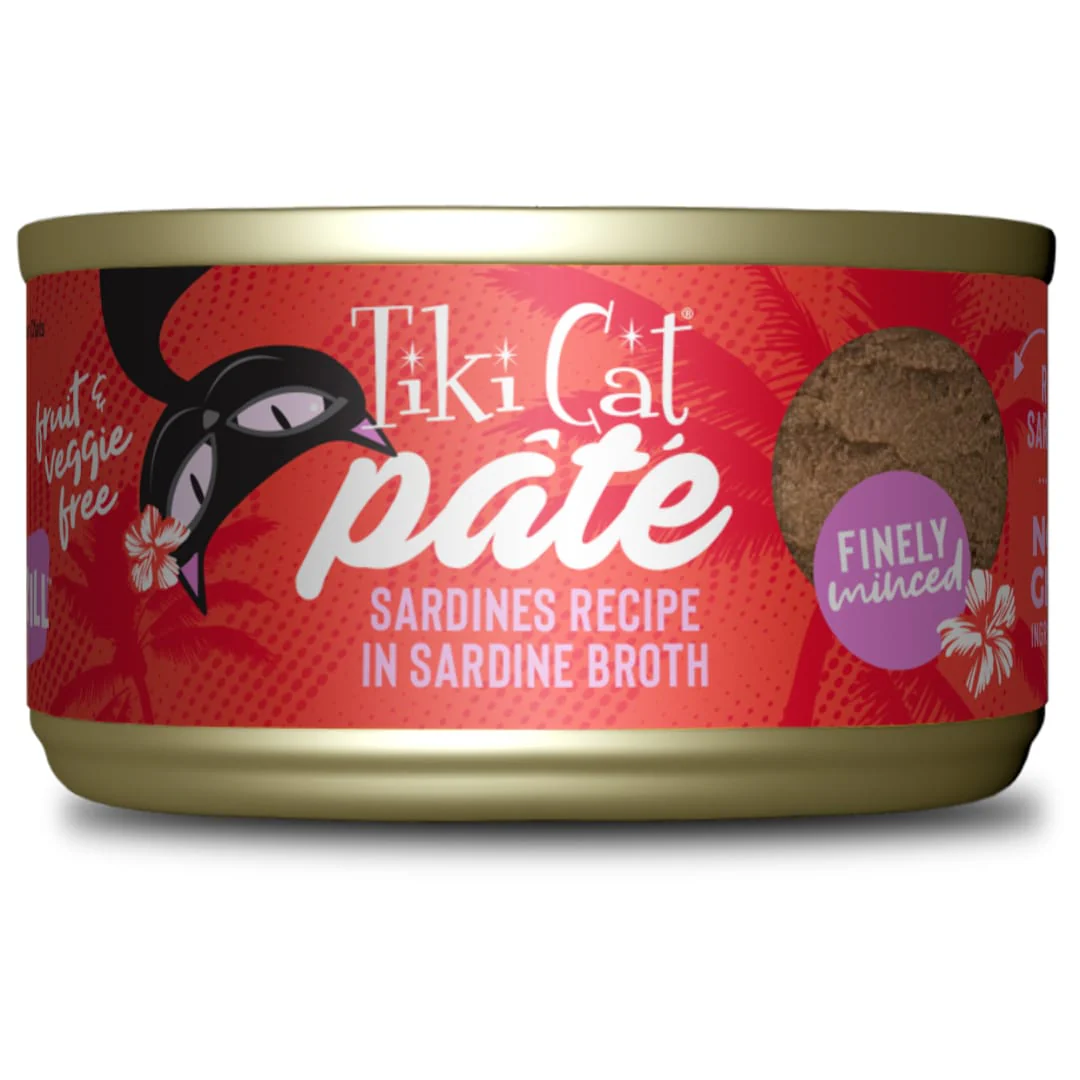 Tiki Cat Grill Pâté Wet Cat Food Sardines 2.8oz Can - Image 1