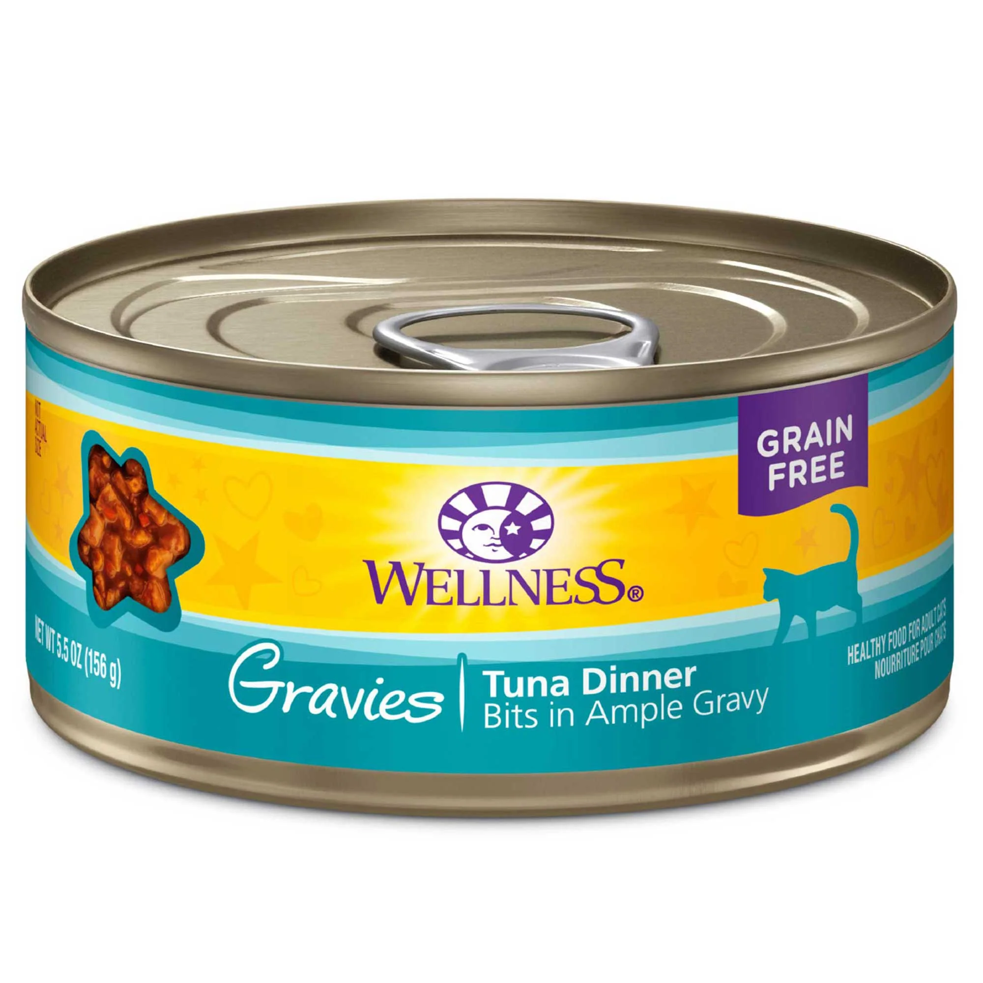 Wellness Complete Health Gravies Grain Free Canned Cat Food Tuna Dinner 5.5ozs - Image 1