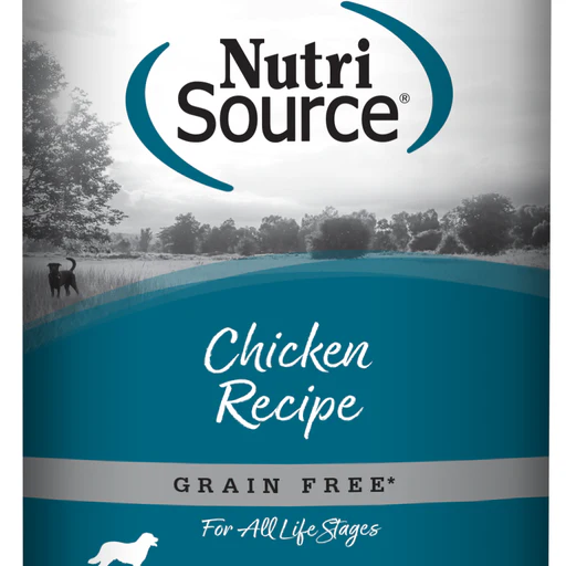 NutriSource Chicken & Rice Wet Dog Food 12.3oz can - Image 1