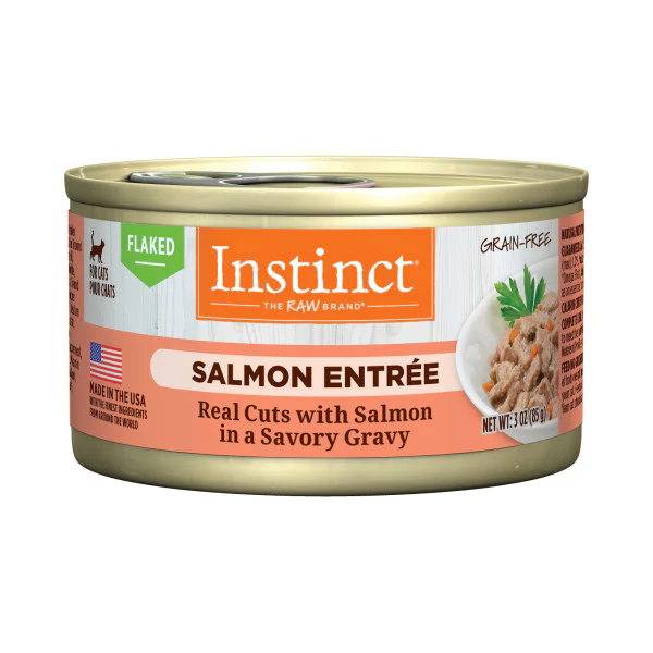 Instinct Flaked Salmon Entrée Canned Cat Food 3oz Can - Image 1