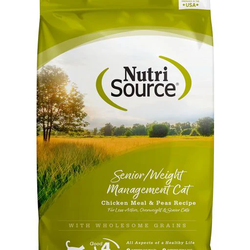 NutriSource Senior Weight Management Dry Cat Food  4lb - Image 1
