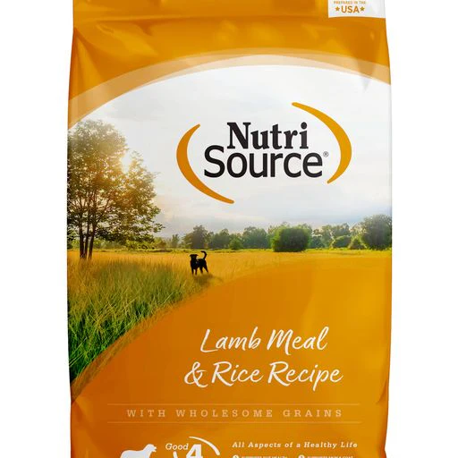 Nutri Source Adult Lamb and Rice Dry Dog Food 12 lb - Image 1