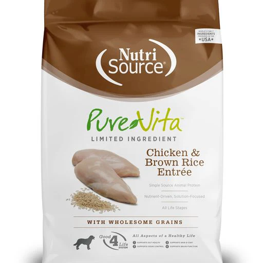 PureVita Chicken & Brown Rice Dry Dog Food 5 lb - Image 1