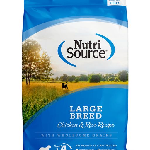 Nutri Source Adult Large Breed Chicken and Rice Dog Food 26lb - Image 1