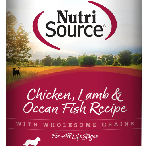 NutriSource Chicken Lamb and Fish  Wet Dog Food 12.3 Oz can - Image 1
