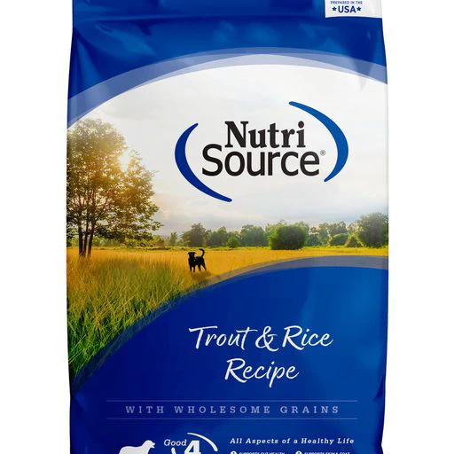 NutriSource Trout & Brown Rice Dry Dog Food 26lbs - Image 1