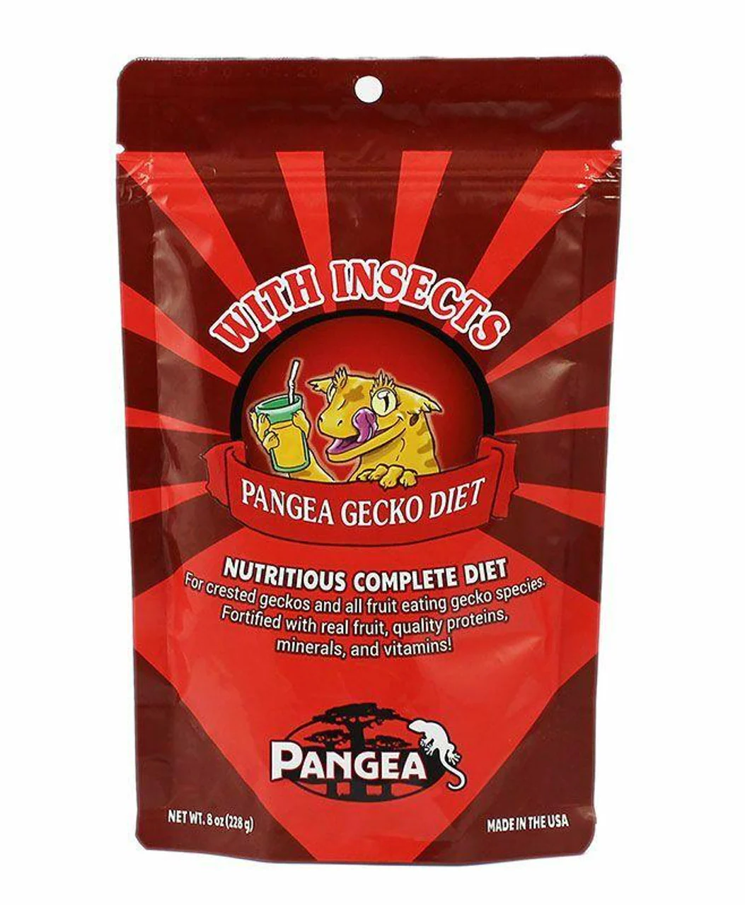 Pangea Fruit Mix With Insects Crested Gecko Complete Diet 8oz - Image 1