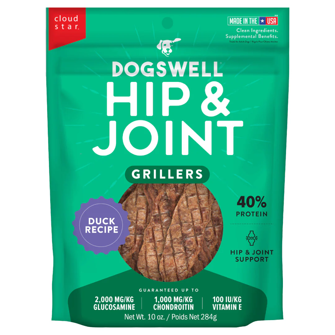Dogswell Hip & Joint Grillers Dog Treats, Duck, 10 oz. Pouch - Image 1