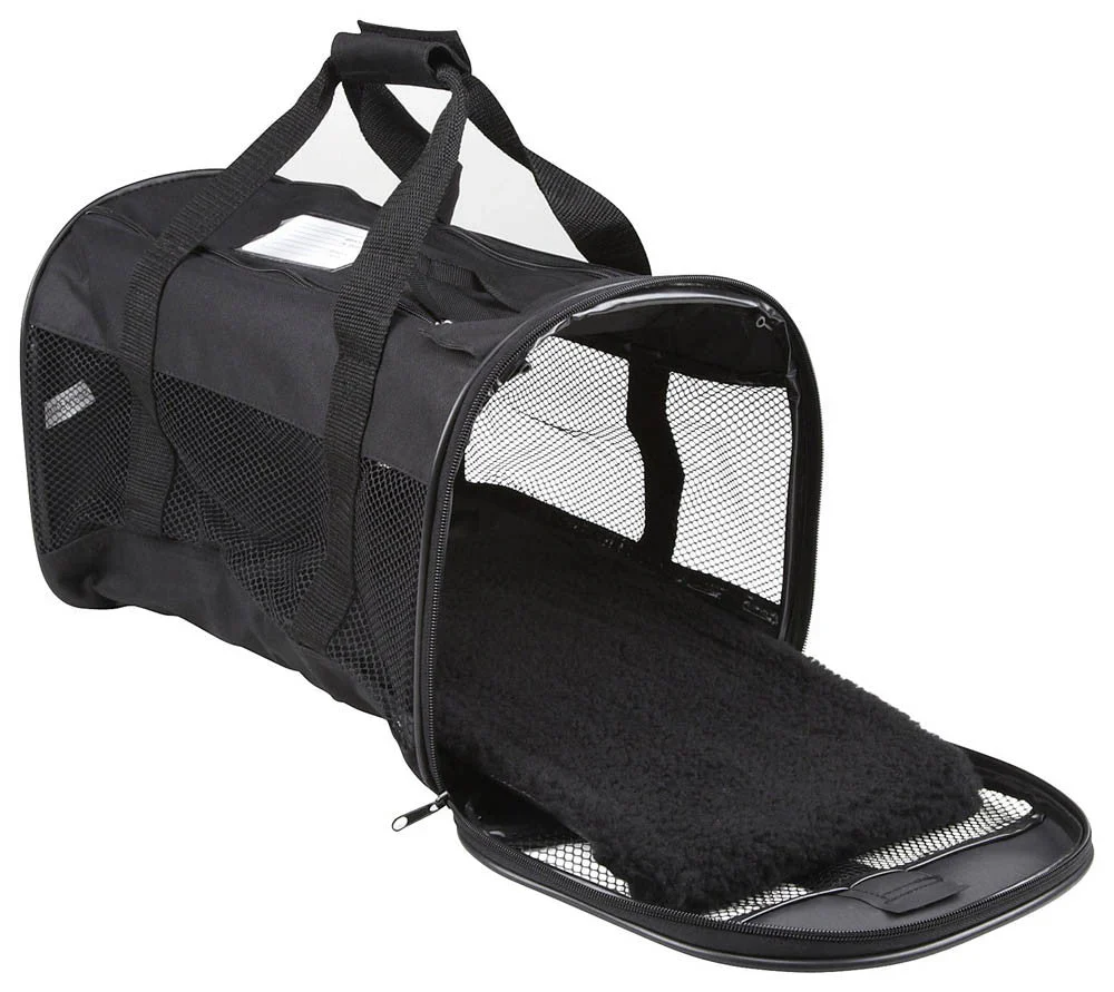 Petmate Soft Sided Kennel Cab Carrier, Black - Image 1