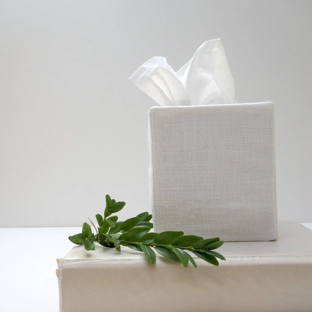 Savannah White Linen Tissue Covers - Image 3