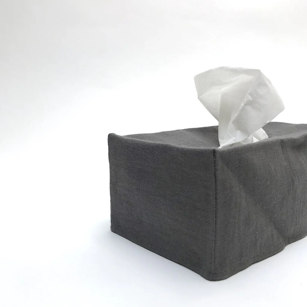 Savannah Charcoal Linen Tissue Covers - Image 3