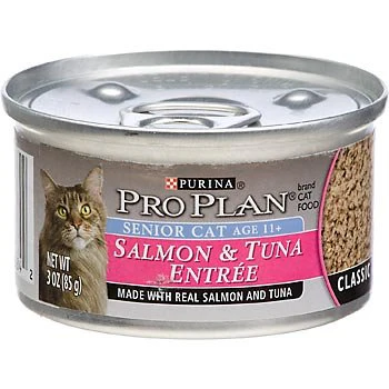 Pro Plan Focus Entrees Senior Salmon and Tuna Canned Cat Food 3oz - Image 1