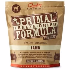 Primal Pet Foods Grain-Free Lamb Formula Freeze Dried Dog Food, 5.5 oz - Image 1