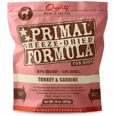 PRIMAL PET FOODS, INC. DOG FREEZE DRIED TURKEY/SARDINE NUGGETS - Image 1