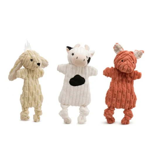 Hugglehounds Plush Dog Toy Huggleflatties Barnyard Assortment Small 1pk assorted 11in - Image 1