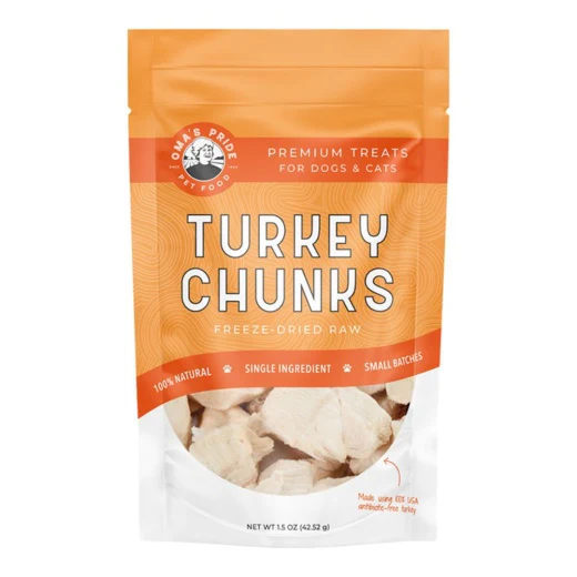 Oma’s Pride Dog Freeze-Dried Turkey Breast Chunks 1.5oz