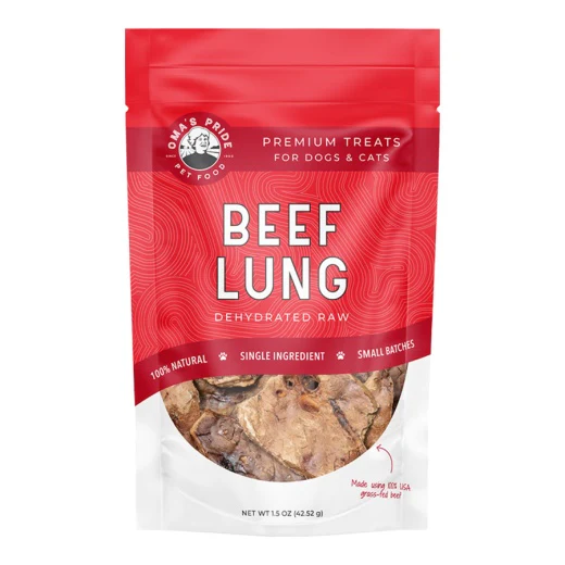 Oma’s Pride Dog Dehydrated Beef Lung 1.5oz
