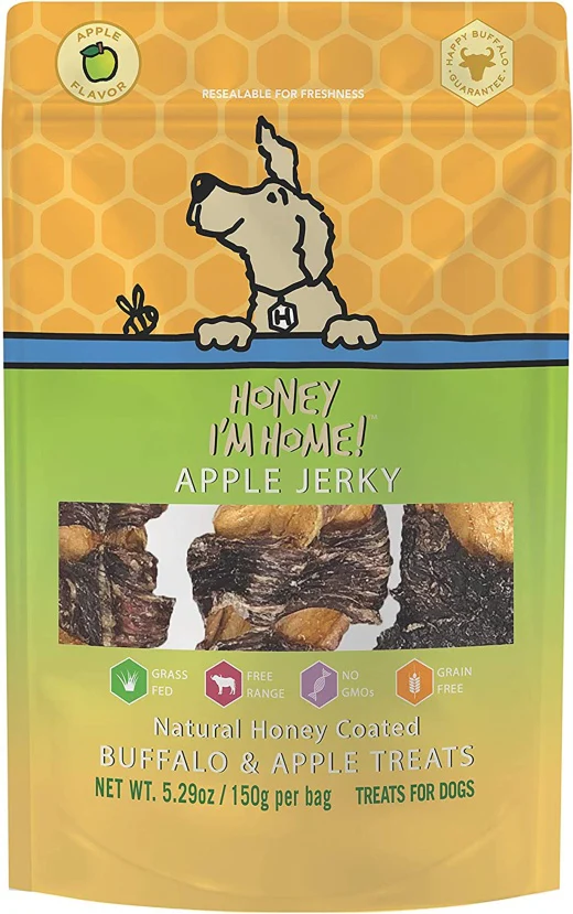 Honey I’m Home Dog Buffalo Apple Jerky 5.29oz