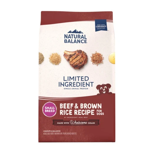 Natural Balance Pet Foods Limited Ingredient Small Breed Dry Dog Food Beef & Brown Rice 4Lb - Image 1